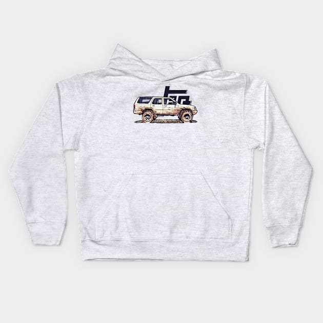 2nd Gen 4Runner TRD - Tan Kids Hoodie by robert1117